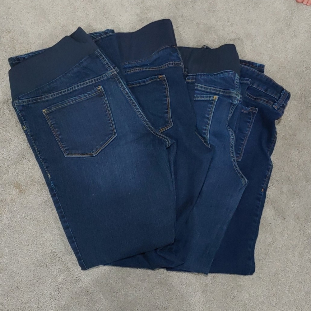 4 pairs old navy maternity jeans sz. 12
